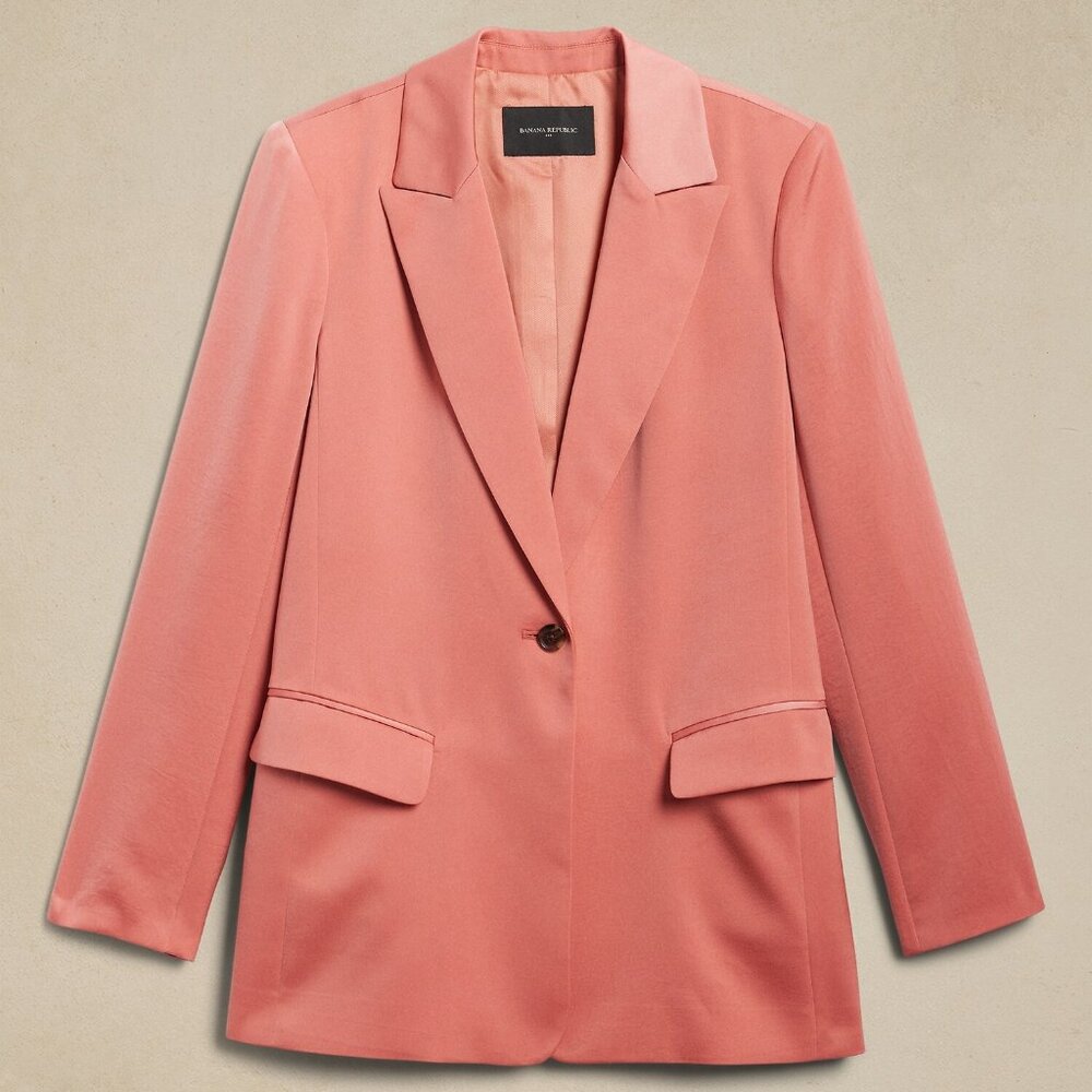 Banana Republic Factory Silky Pocket Blazer, 8